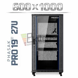 Armario Rack 27U 600x1000 | Phasak Pro PHO-6127 19 In